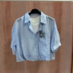 Camisa Crop Strass
