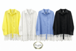 Camisa Lisa Encaje Curvy