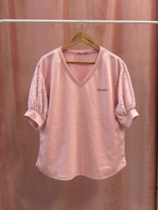 Camiseta Bonjour Manga Encaje Mid - Imagen 5