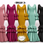 Vestido Flamenca Doble Volante Malaga Talla 3