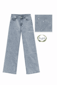Vaquero Wide Leg Corazon Strass (38-48)