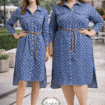 Vestido Denim Lunares