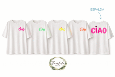 Camiseta Ciao Neon Curvy