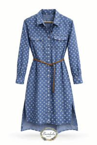 Vestido Denim Lunares - Imagen 2
