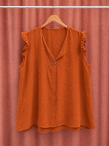 Blusa Lino Botón Curvy - Imagen 3