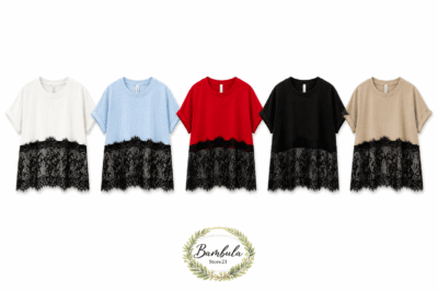 Camiseta Crop Encaje Curvy