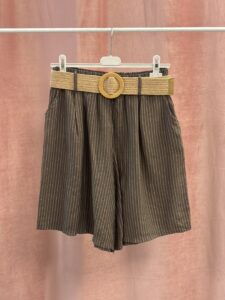 Pantalón Corto Rayas Cinturón Viral - Imagen 4