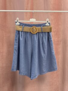 Pantalón Corto Rayas Cinturón Viral - Imagen 5