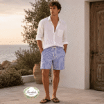 Pantalón Corto Lino Rayas Man (40-50 para 38-48)