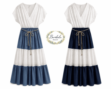 Vestido Denim Calado Premium Mid - Imagen 2
