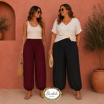 Pantalón Gasa Bombacho Trendy Curvy y Pequeño