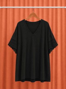Camiseta Volante Calado Algodon Curvy - Imagen 9