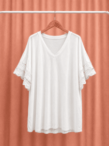 Camiseta Volante Calado Algodon Curvy - Imagen 7