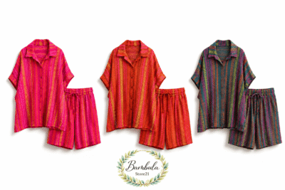 Conjunto Corto Etnico Bambula Curvy - Imagen 2