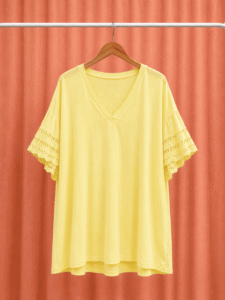 Camiseta Volante Calado Algodon Curvy - Imagen 10