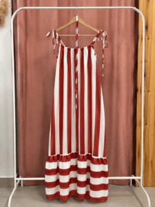Vestido Saten Rayas Premium Mid - Imagen 3