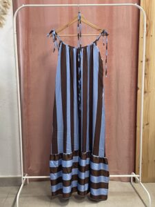 Vestido Saten Rayas Premium Mid - Imagen 7