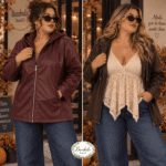 Chaqueta Polipiel Gorro Trendy Curvy