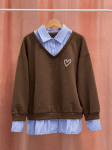 Sudadera Con Camisa Corazon - Imagen 3