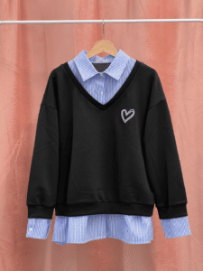 Sudadera Con Camisa Corazon - Imagen 2