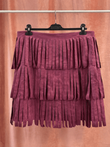 Falda Corta Antelina Flecos Curvy - Imagen 4