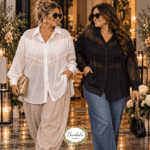Camisa Transparencia Flecos Curvy