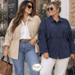 Chaqueta Antelina Flecos Premium Curvy
