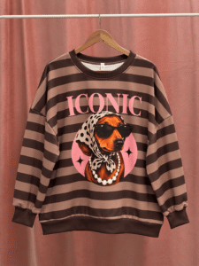 Sudadera Rayas Perro Trendy Curvy - Imagen 6