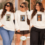 Sudadera Estampado Trendy Chic Curvy y Pequeña