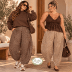 Pantalón Balloon Cuadros Premium Curvy