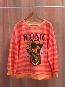 Sudadera Rayas Perro Trendy Curvy - Imagen 2